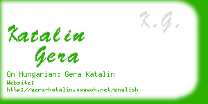 katalin gera business card